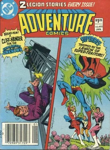 Adventure Comics #495, written by Bob Rozakis.