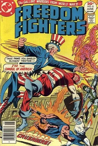 Freedom Fighters #8, written by Bob Rozakis.