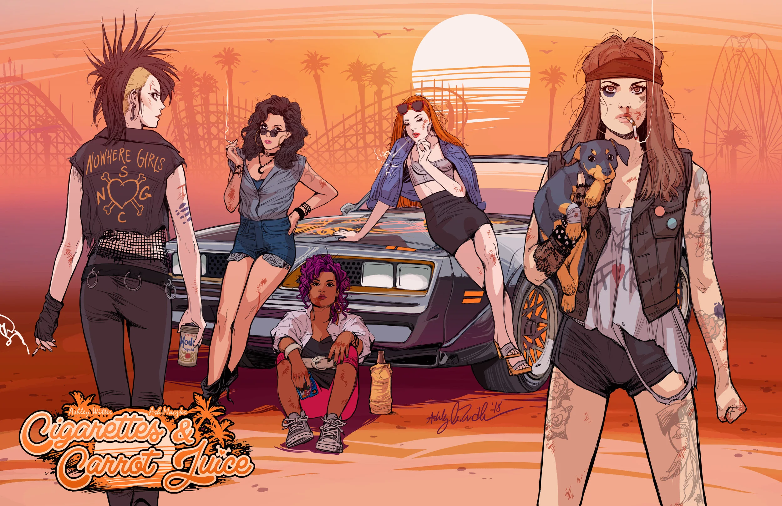 The Nowhere Girls - the stars of Cigarettes & Carrot Juice.