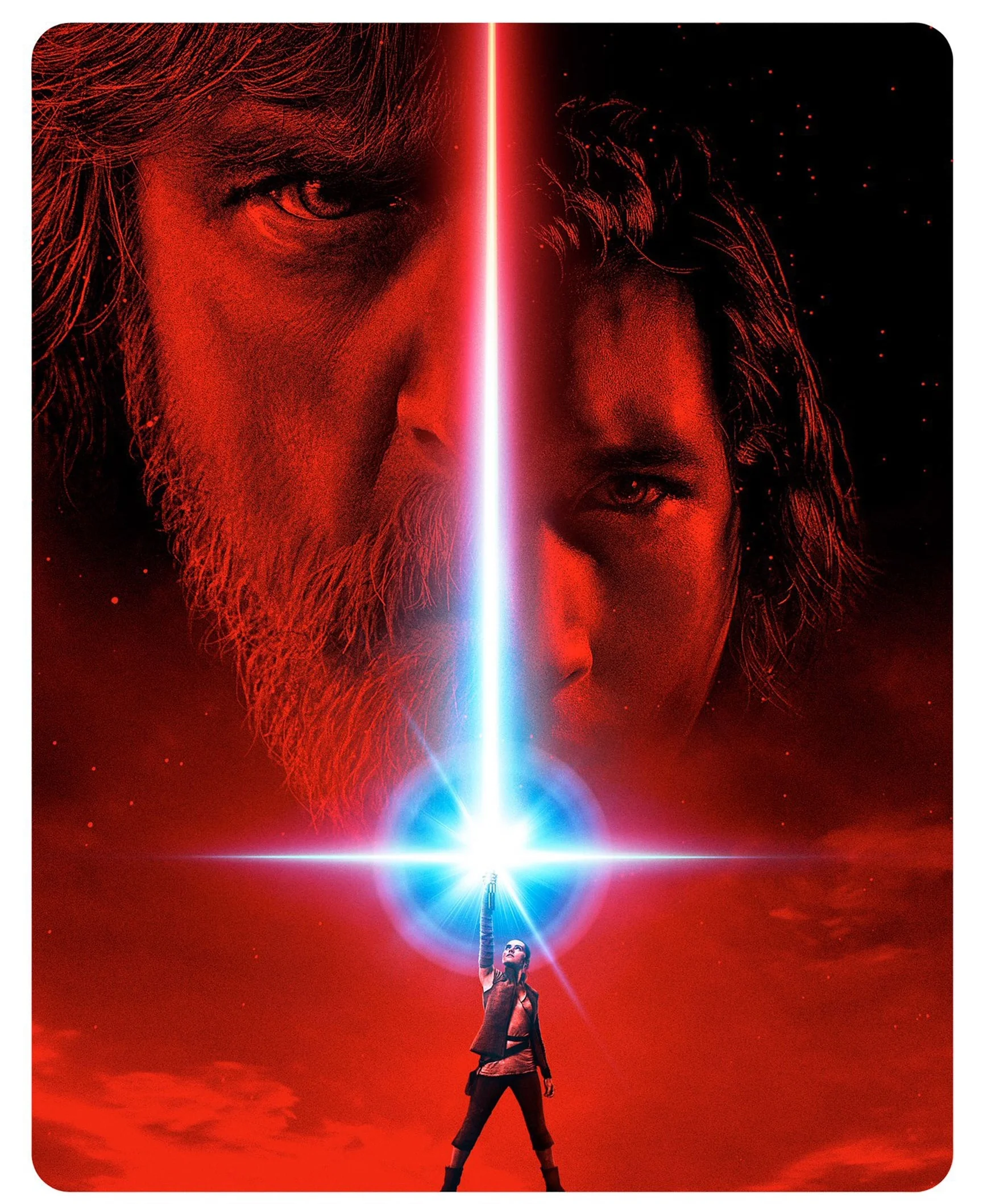 Luke Skywalker, Kylo Ren, and Rey.