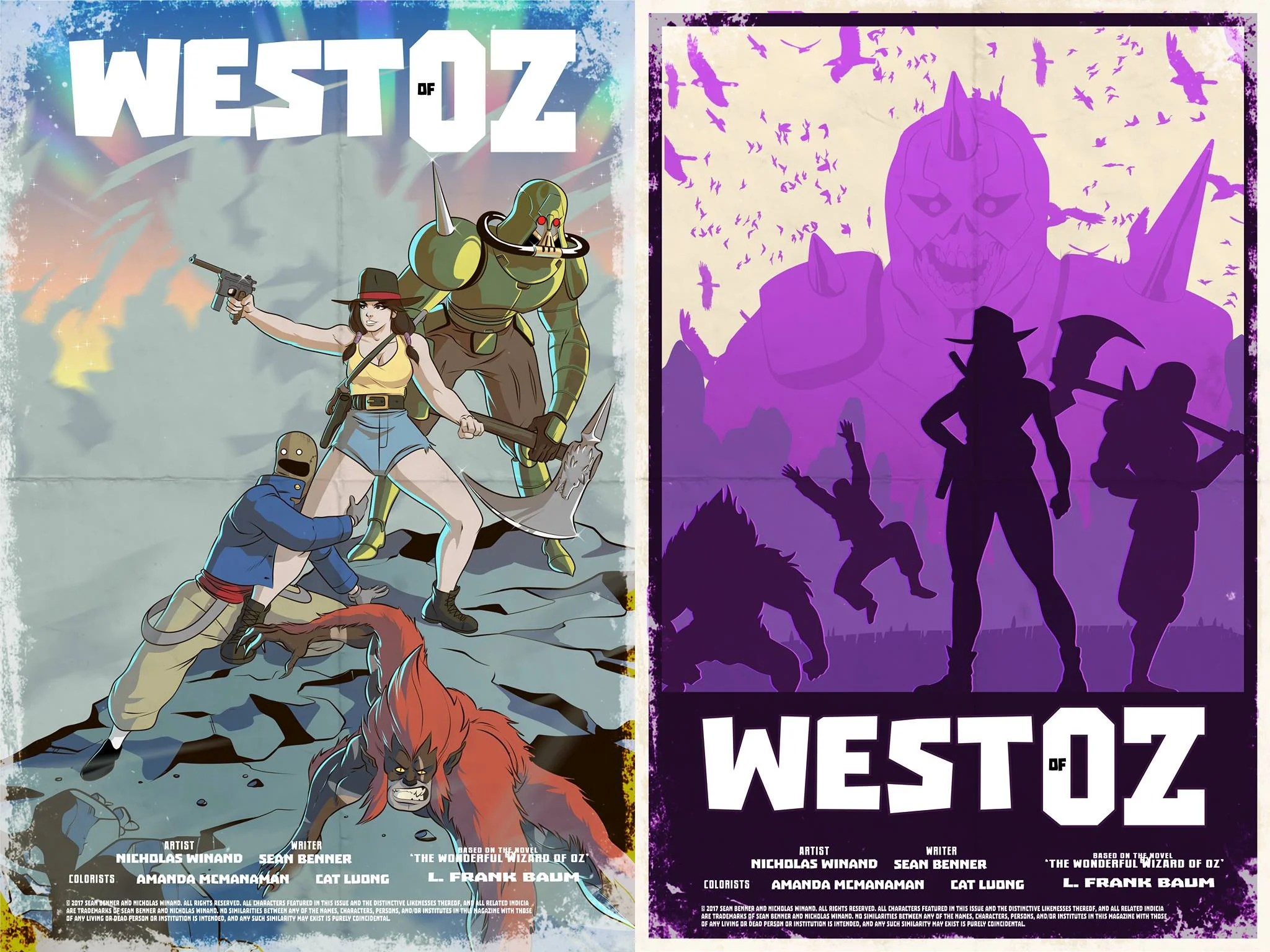 West of Oz posters - art by Nicholas Winand