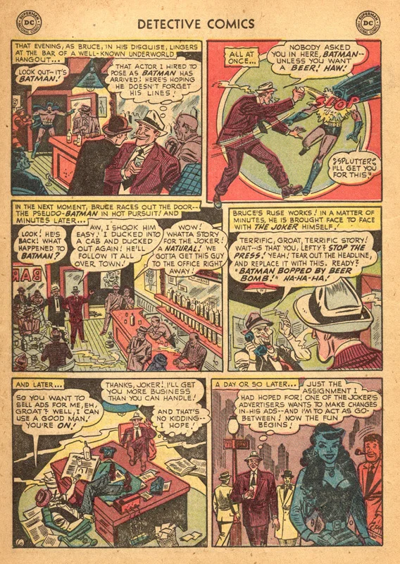 Detective Comics (1937) #193 interior 1, art by Lew Sayre Schwartz.