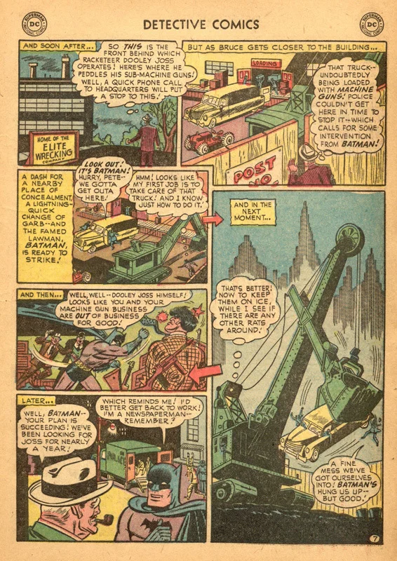 Detective Comics (1937) #193 interior 1, art by Lew Sayre Schwartz.