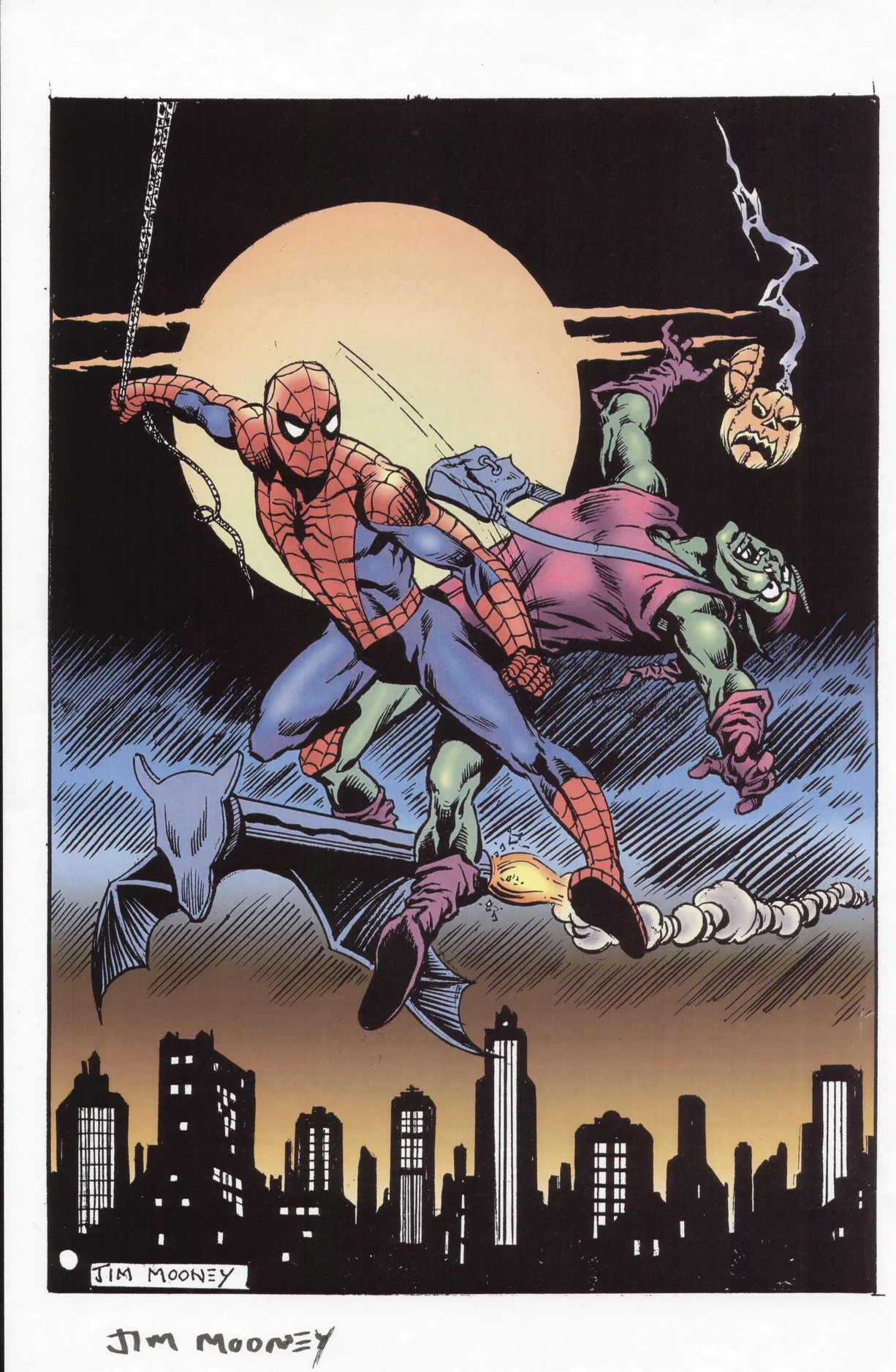 Spider-Man vs. Green Goblin by Jim Mooney.