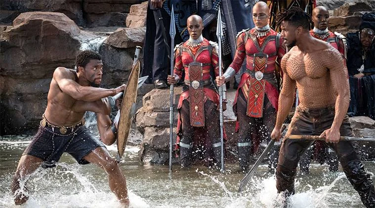 T'Challa faces off against Killmonger in Black Panther (2018).