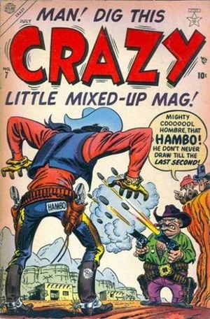 Crazy (1953) #7, cover by Russ Heath.