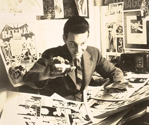 Jerry Robinson in his studio (1940).