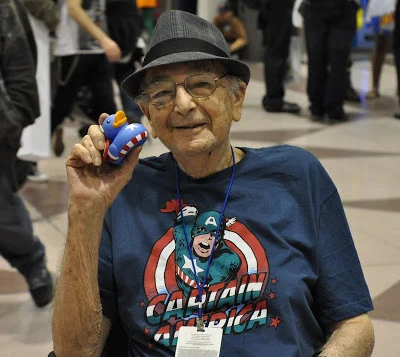 Joe Simon (with a Captain America ducky).