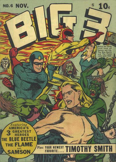 Big 3 (1940) #6, cover by Joe Simon.