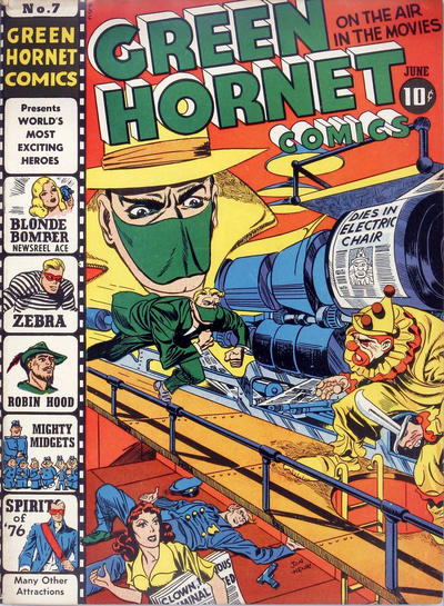 Green Hornet Comics (1942) #7, cover penciled by Jack Kirby & inked by Joe Simon.