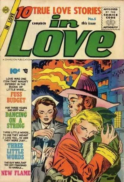 In Love (1955) #5, cover penciled by Jack Kirby & inked by Joe Simon.