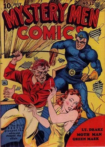 Mystery Men Comics (1939) #12, cover by Joe Simon.