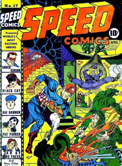 Speed Comics (1941) #17, cover by Joe Simon.