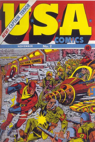 U.S.A. Comics (1941) #2, cover by Joe Simon.