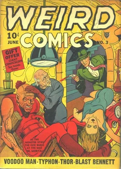 Weird Comics (1940) 3, cover by Joe Simon.