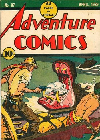 Adventure Comics (1938) #37, cover by Creig Flessel.