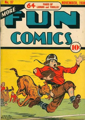 More Fun Comics (1936) #37, cover by Creig Flessel.
