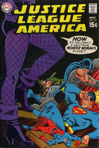 Justice League of America (1960) #75, cover penciled by Carmine Infantino & inked by Murphy Anderson.