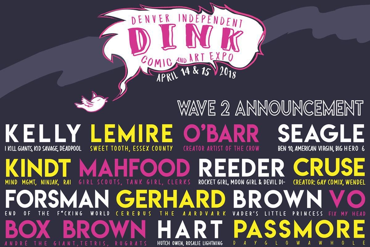 DINK 2018 Is Coming: Celebrate Independent Comix with O'Barr, Gerhard, Kindt & Cruse Written by Neil Greenaway