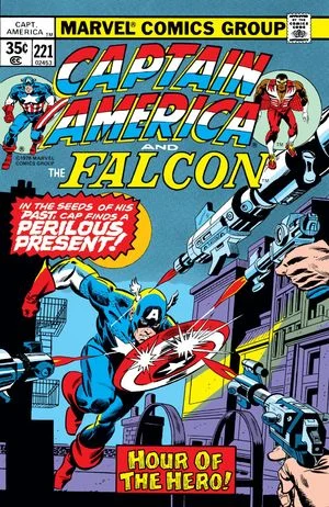 Captain America (1968) #221, cover penciled by Gil Kane & inked by Tony DeZuniga.