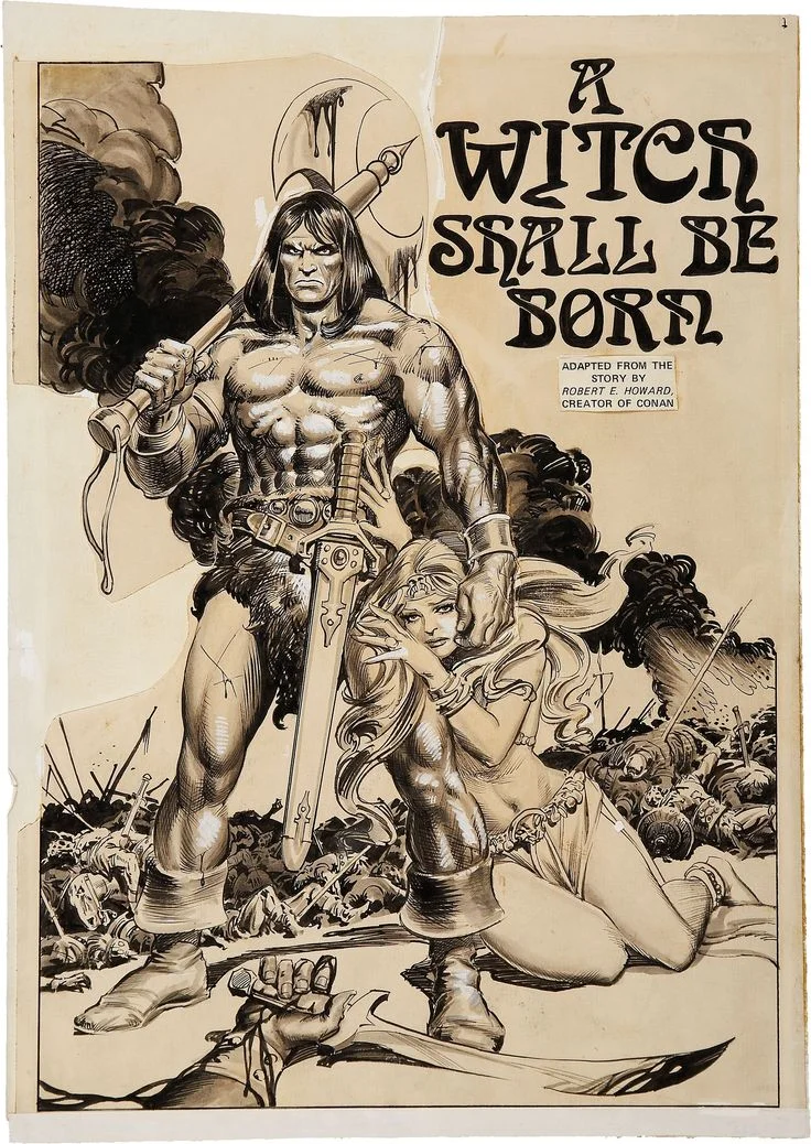 Conan "A Witch Shall Be Born" page penciled by John Buscema & inked by Tony Dezuniga.