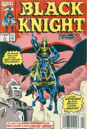 Black Knight (1990) #1, cover penciled by Rich Buckler & inked by Tony DeZuniga.