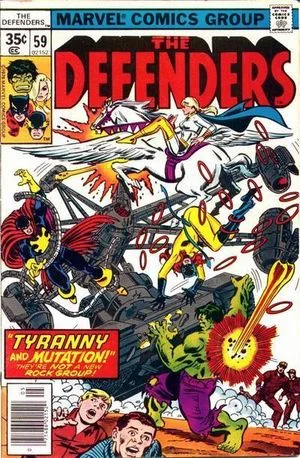 Defenders (1972) #59, cover penciled by George Perez & inked by Tony DeZuniga.