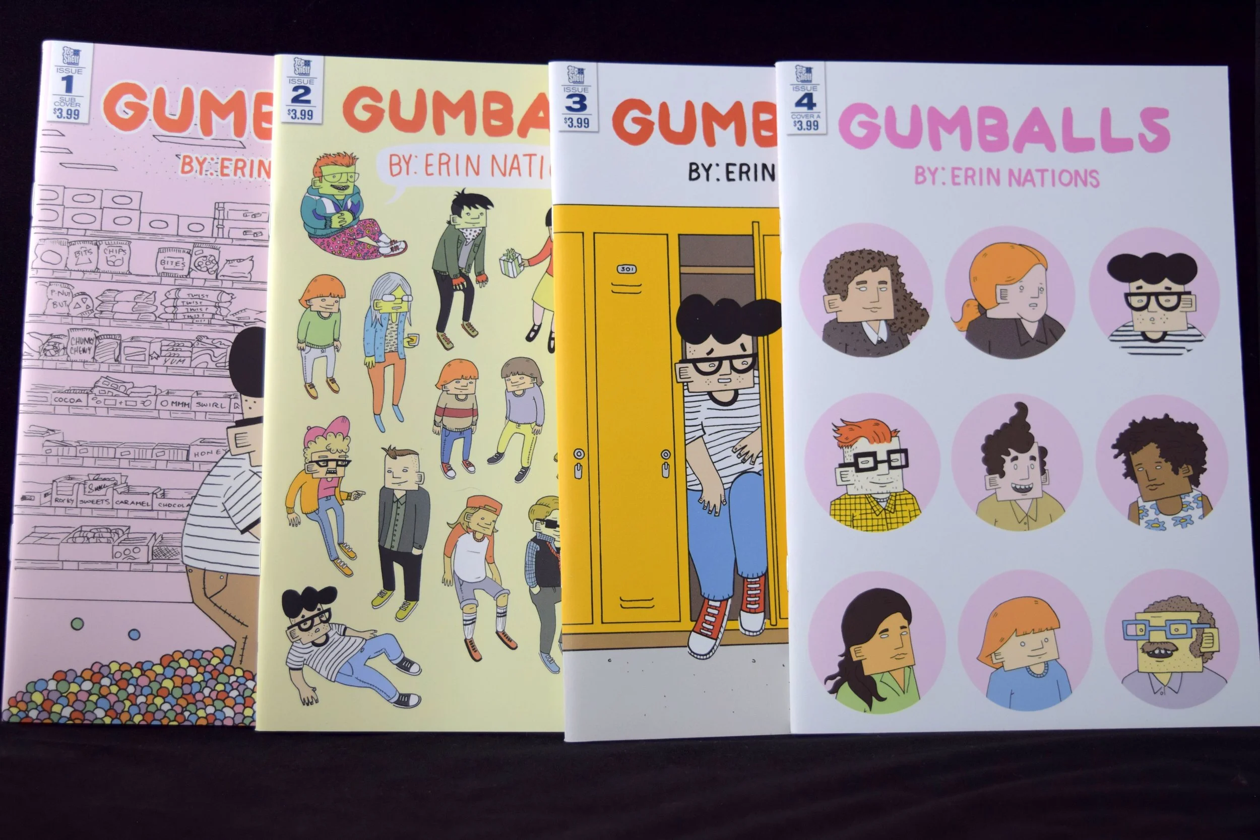 Gumballs #1, #2, #3, &#4 from Erin Nations.