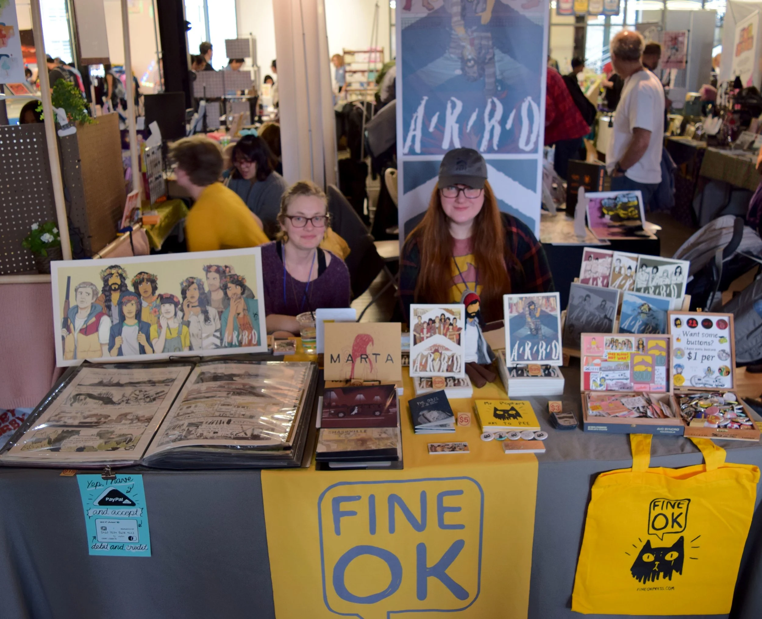 The ladies of Fine Ok Press at DINK 2018.