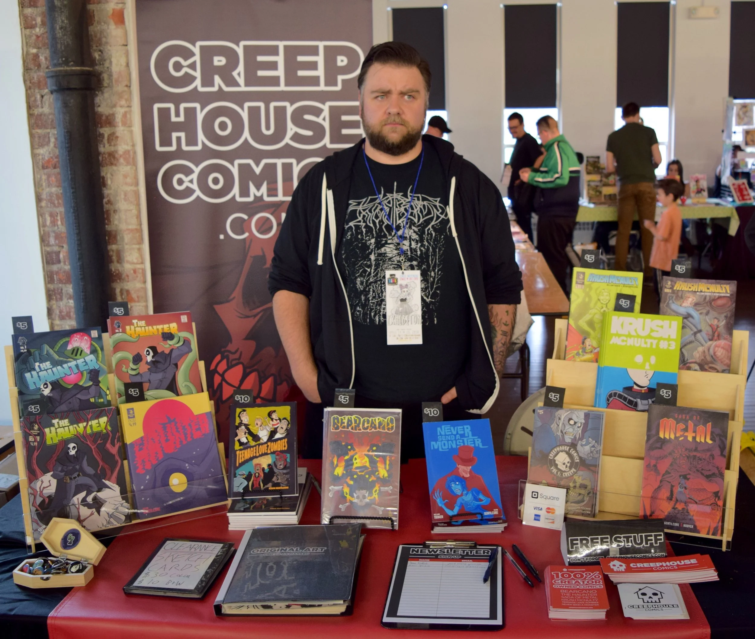Kevin Gentilcore of CreepHouse Comics at DINK 2018.