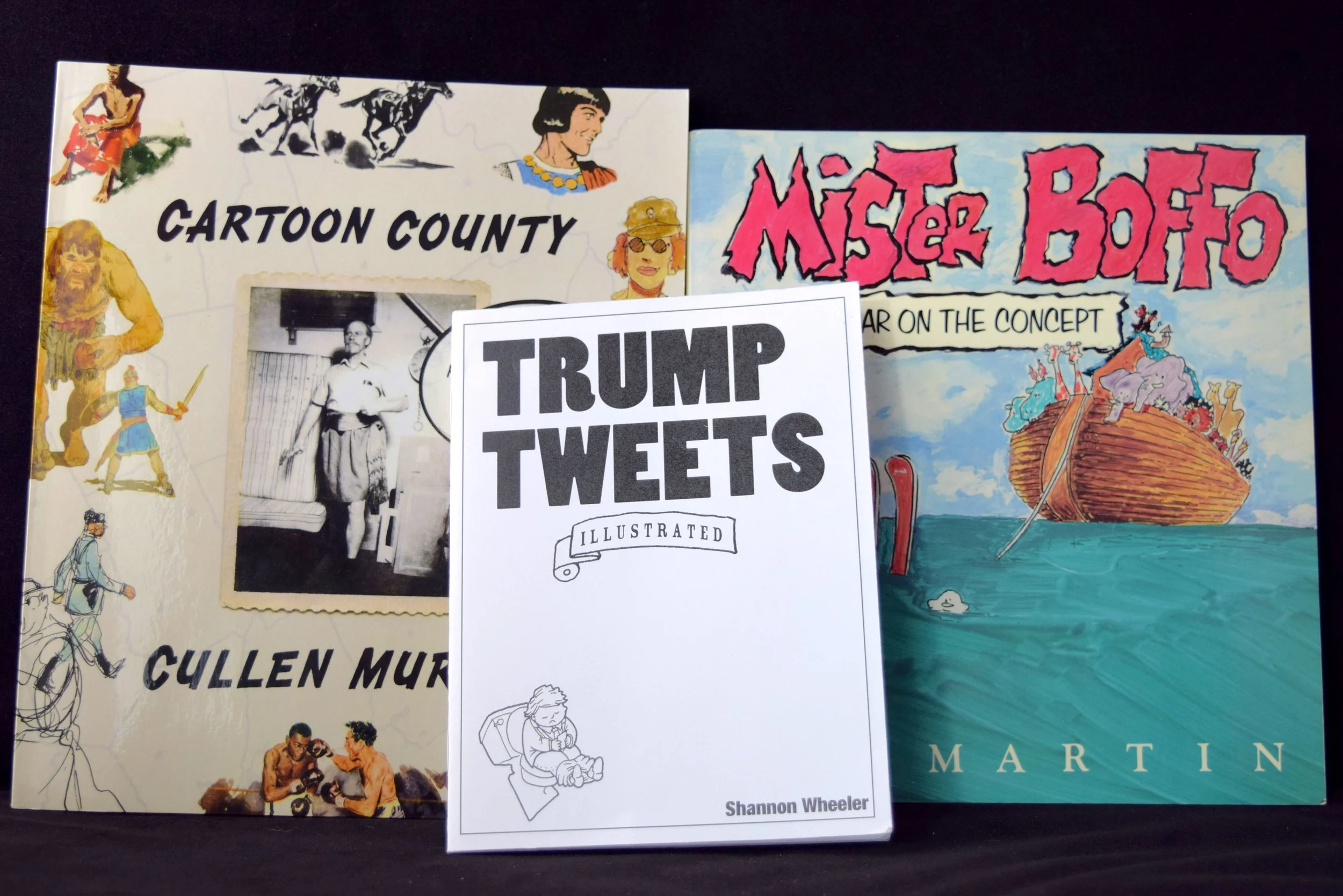 Back issues at DINK 2018, including a Shannon Wheeler mini-comic.