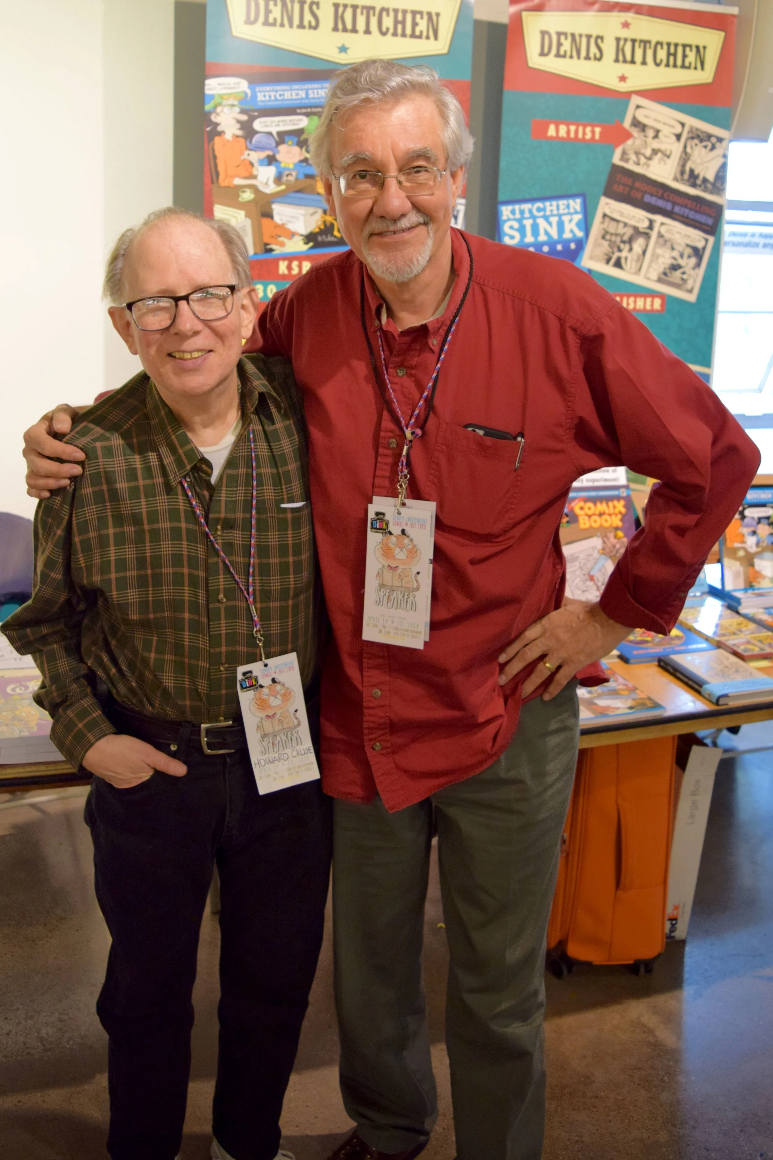 Howard Cruse & Denis Kitchen at DINK 2018.