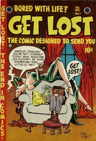 Get Lost (1954) #1, cover penciled by Ross Andru & inked by Mike Esposito.