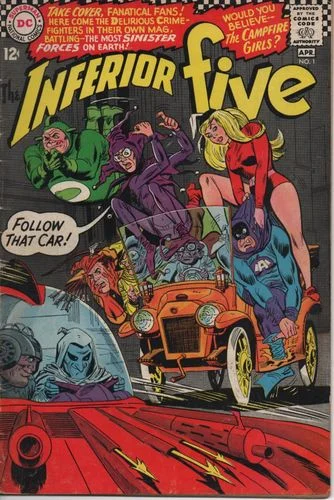 Inferior Five (1967) #1, cover penciled by Mike Sekowsky & inked by Mike Esposito.