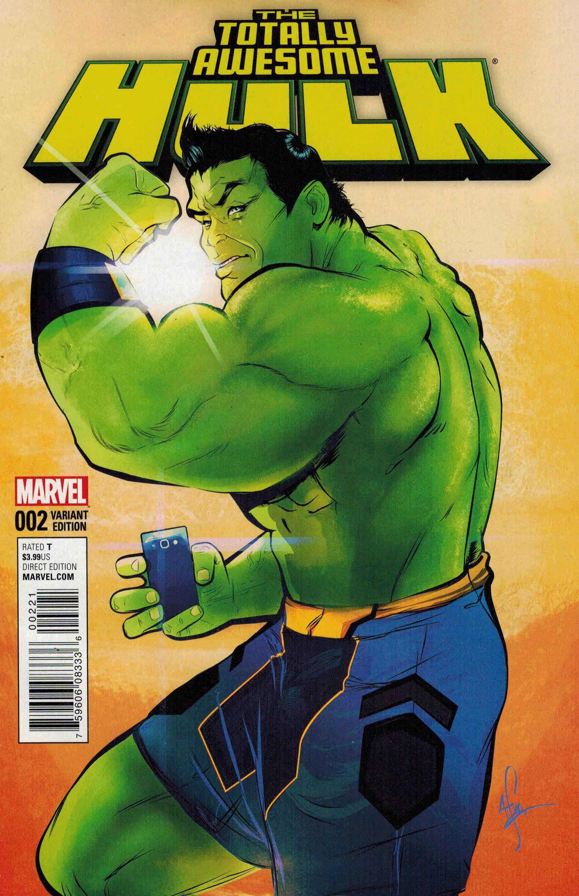 Totally Awesome Hulk (2016) #2 Incentive variant, cover by Afua Richardson.