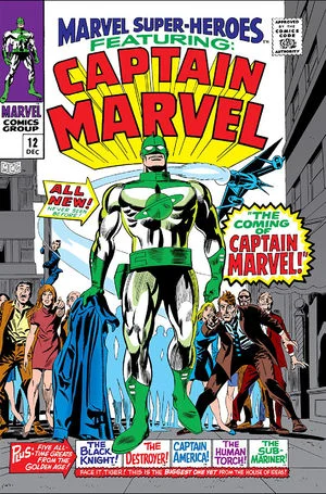 Marvel Super-Heroes (1967) #12, cover penciled by Gene Colan, inked by Frank Giacola, & colored by Stan Goldberg.