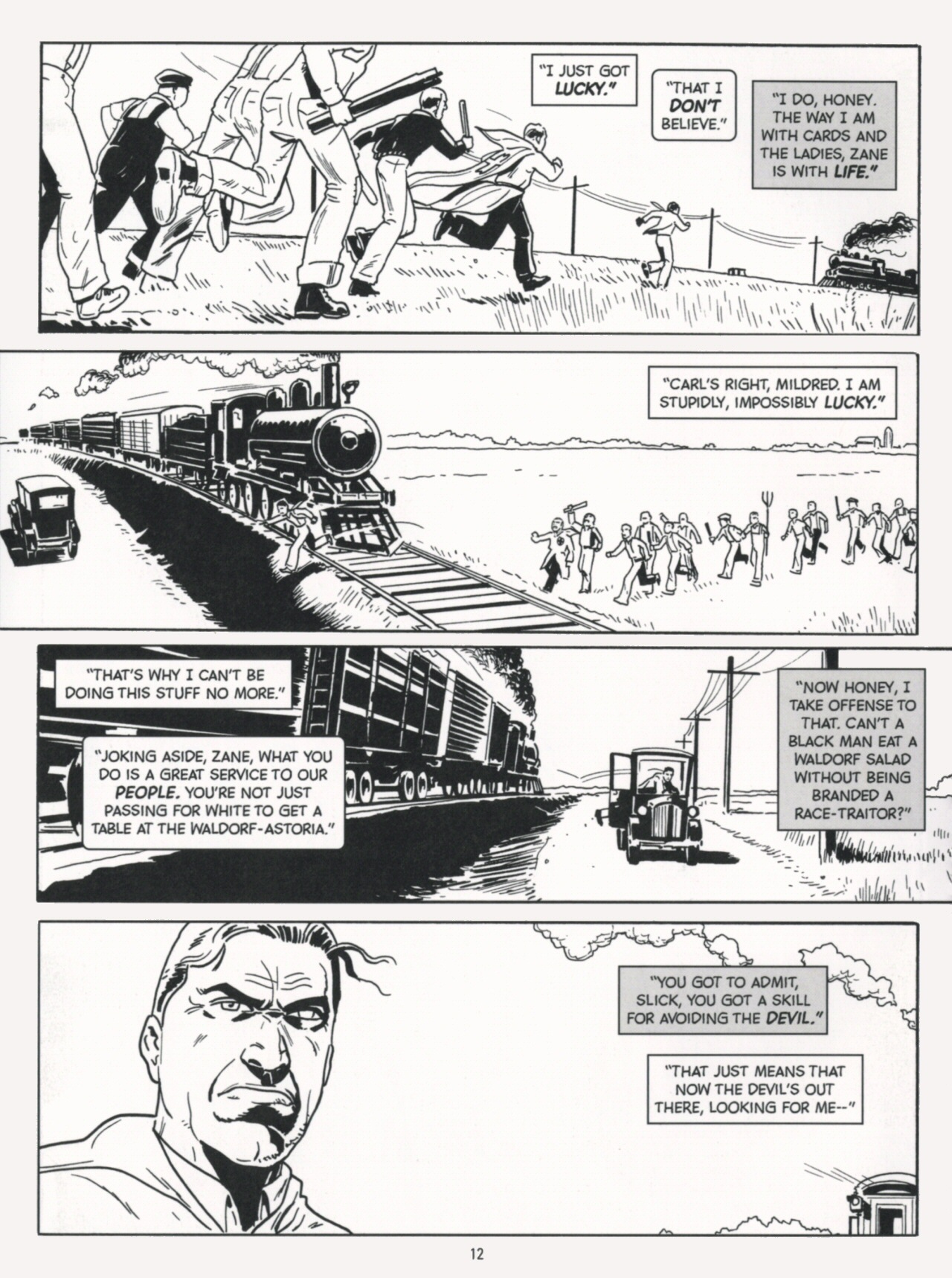 Incognegro (2008) #1 pg.16, lettered by Clem Robins.
