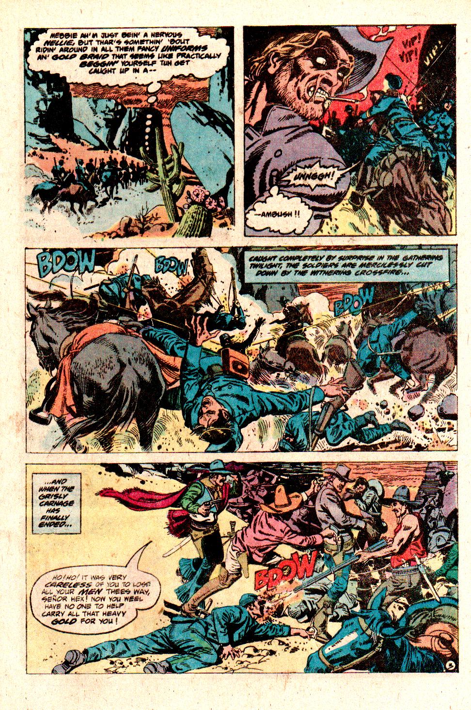 Jonah Hex (1977) #10 pg.05, lettered by Clem Robins.