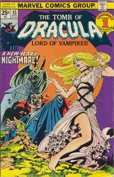 Tomb of Dracula (1972) #43, cover by Berni Wrightson.