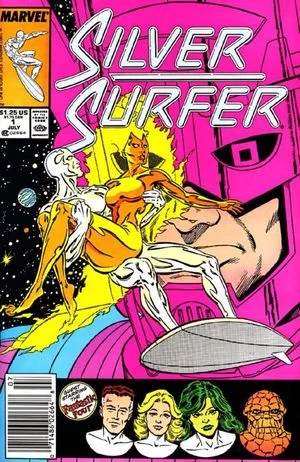 Silver Surfer (1987) #1 cover penciled by Marshall Rogers and inked by Joe Rubinstein.