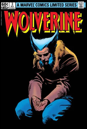 Wolverine (1982) #2, cover penciled by Frank Miller and inked by Joe Rubinstein.