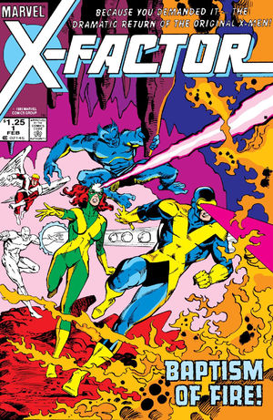 X-Factor (1986) #1, cover penciled by Walt Simonson and inked by Joe Rubinstein.
