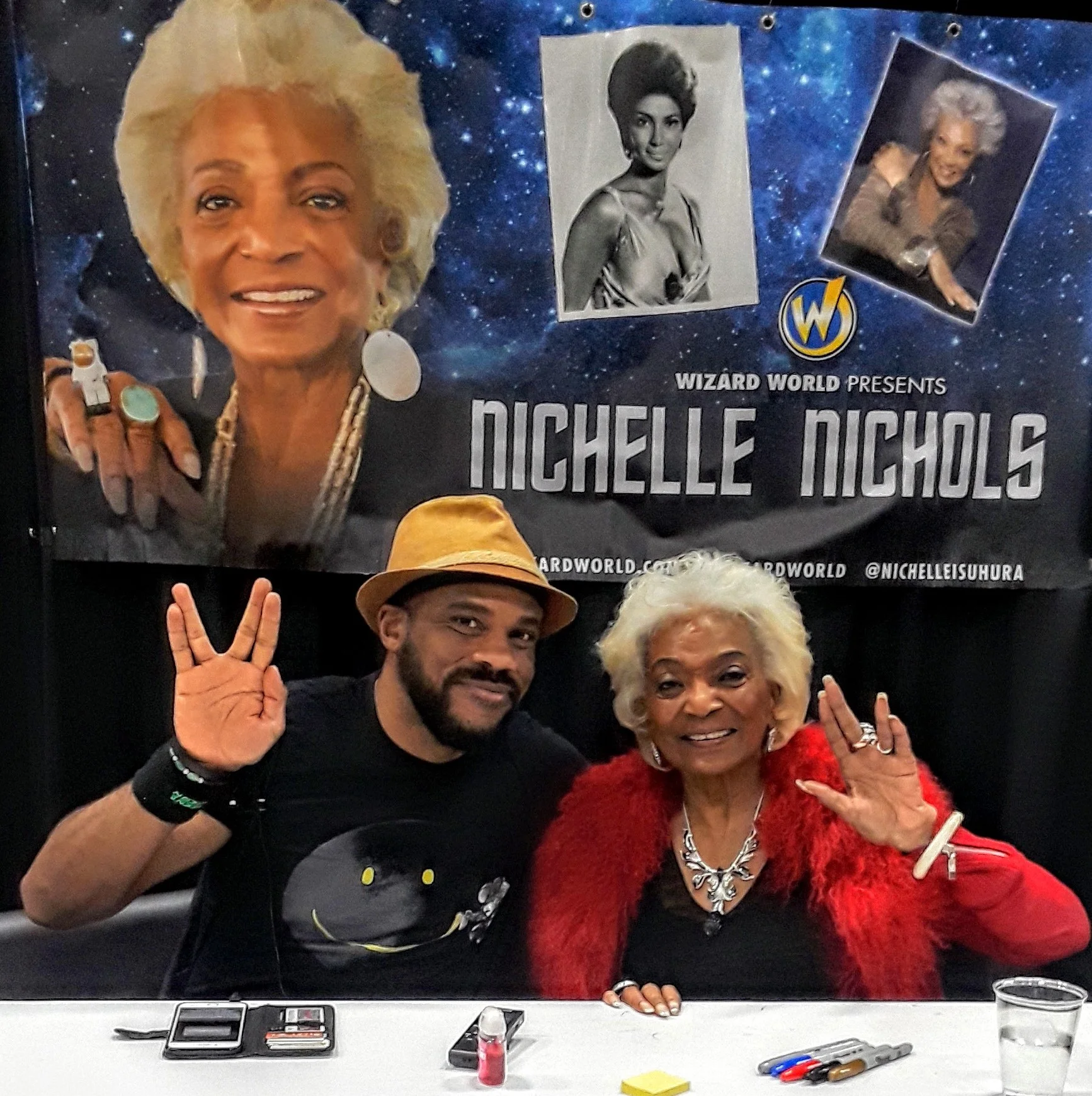 R. Alan Brooks with Nichelle Nichols at Wizard World Des Moines 2018.