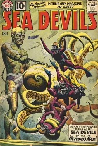 Sea Devils (1961) #1, cover by Russ Heath and Jack Adler.