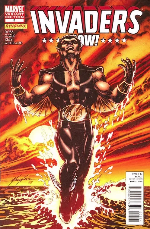 Invaders Now (2010) #5, variant cover by Mike Grell.