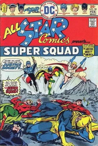All-Star Comics (1940) #58, cover by Mike Grell.