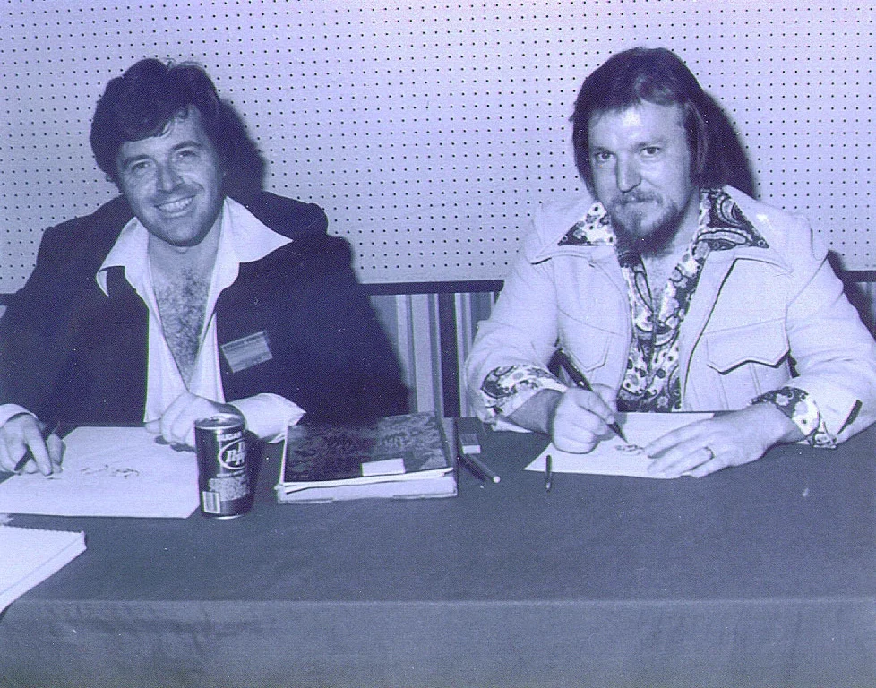 Neal Adams & Mike Grell in 1977.