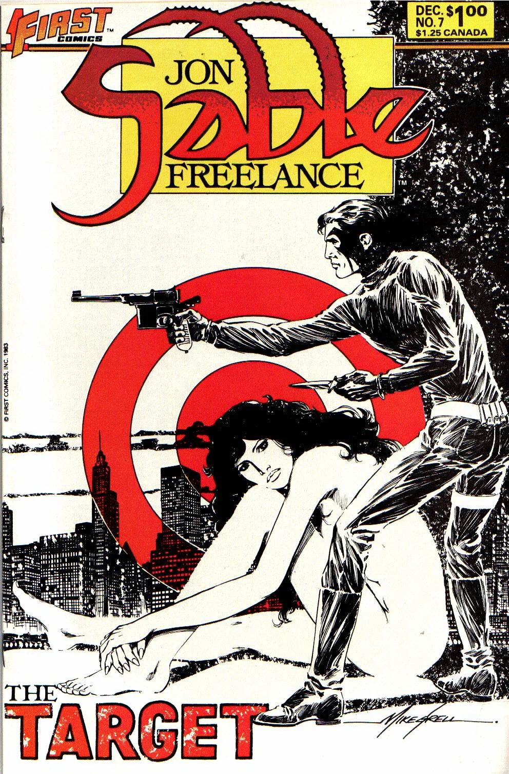 Jon Sable_ Freelance (1983) #7, cover by Mike Grell.