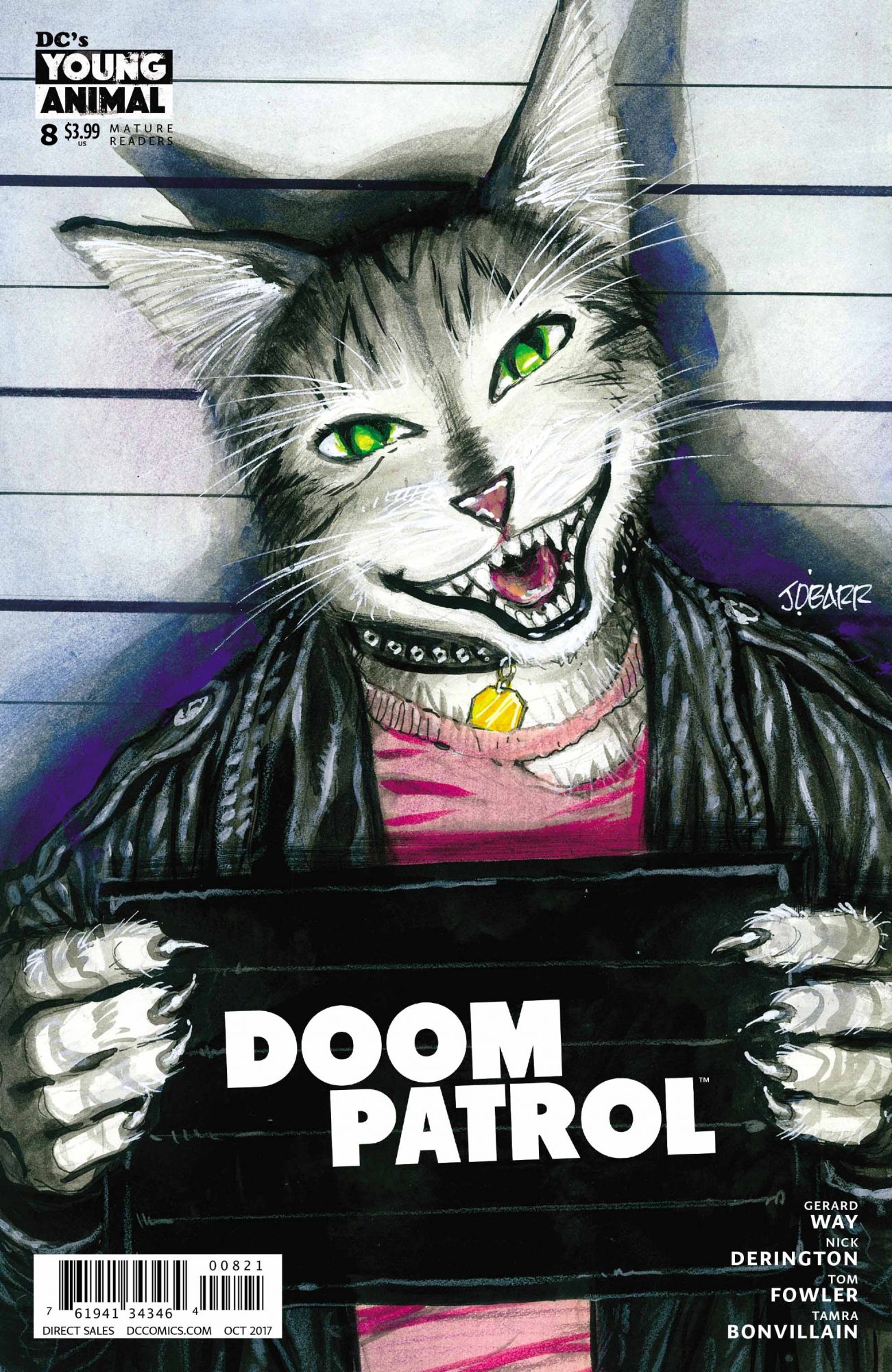 Doom Patrol (2016) #8 variant cover by James O'Barr .