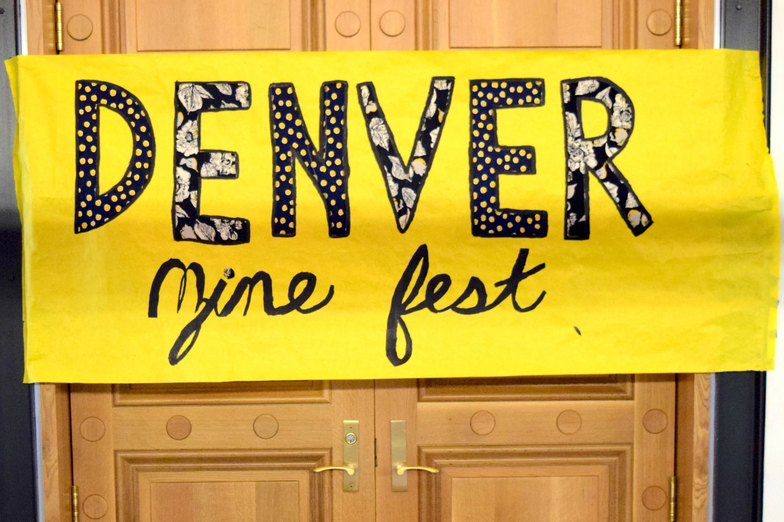 The Denver Zine Fest 2018 entrance banner.
